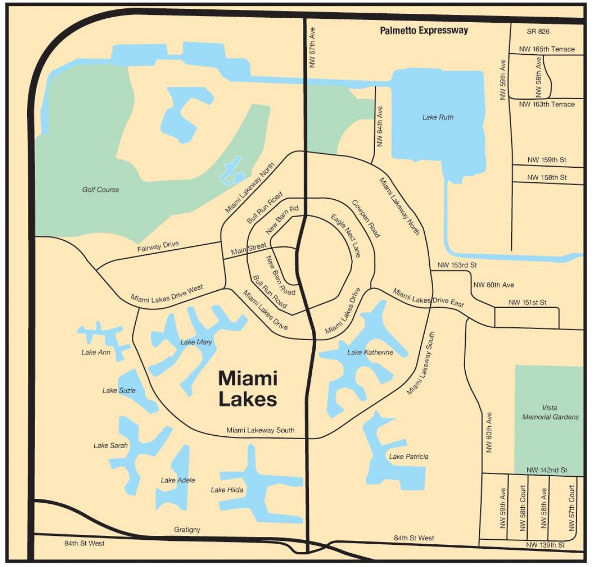 miami térkép Miami lakes térkép   Térkép Miami lakes (Florida USA) miami térkép